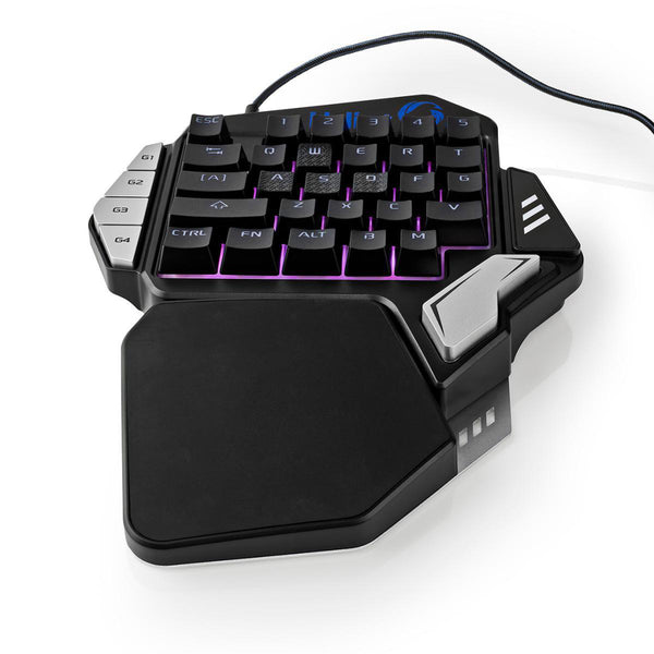 Nedis GKBD300BK Single-handed Gamingkeyboard Rgb-verlichting 33 Programmeerbare Toetsen