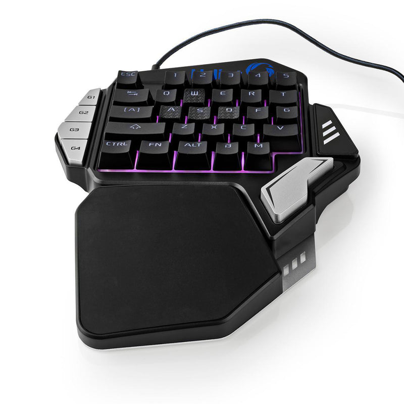 Nedis GKBD300BK Single-handed Gamingkeyboard Rgb-verlichting 33 Programmeerbare Toetsen
