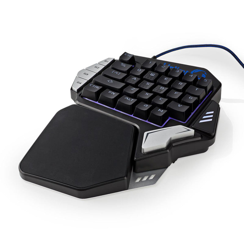 Nedis GKBD300BK Single-handed Gamingkeyboard Rgb-verlichting 33 Programmeerbare Toetsen
