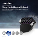Nedis GKBD300BK Single-handed Gamingkeyboard Rgb-verlichting 33 Programmeerbare Toetsen