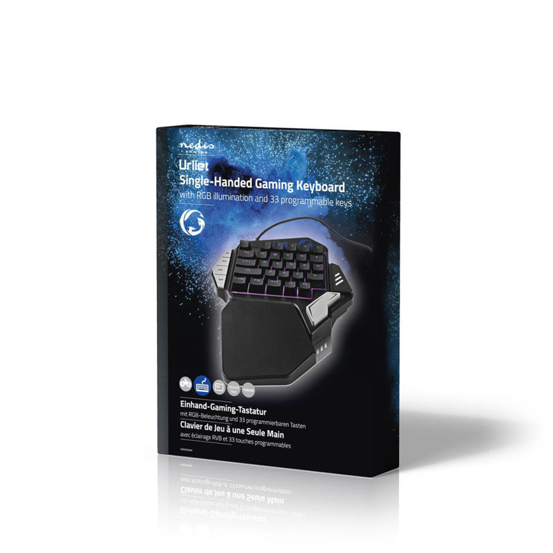Nedis GKBD300BK Single-handed Gamingkeyboard Rgb-verlichting 33 Programmeerbare Toetsen