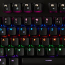 Nedis GKBD400BKDE Mechanisch Gamingtoetsenbord Rgb-verlichting Duits Metalen Design