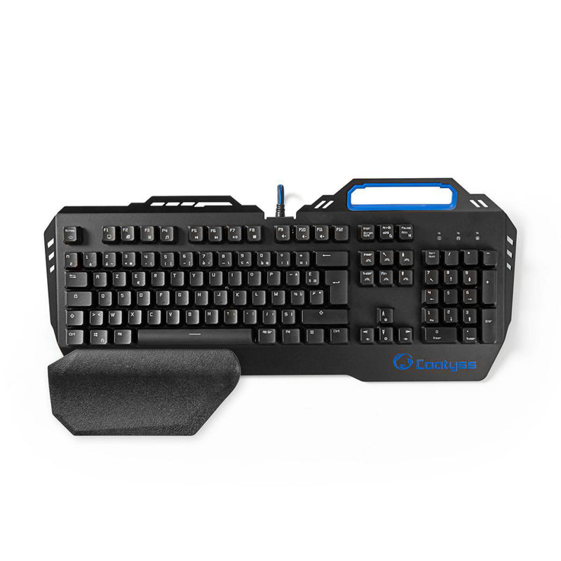 Nedis GKBD400BKFR Mechanisch Gamingtoetsenbord Rgb-verlichting Frans Metalen Design