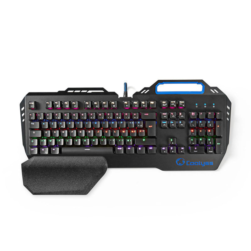 Nedis GKBD400BKFR Mechanisch Gamingtoetsenbord Rgb-verlichting Frans Metalen Design
