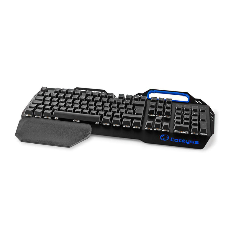 Nedis GKBD400BKFR Mechanisch Gamingtoetsenbord Rgb-verlichting Frans Metalen Design