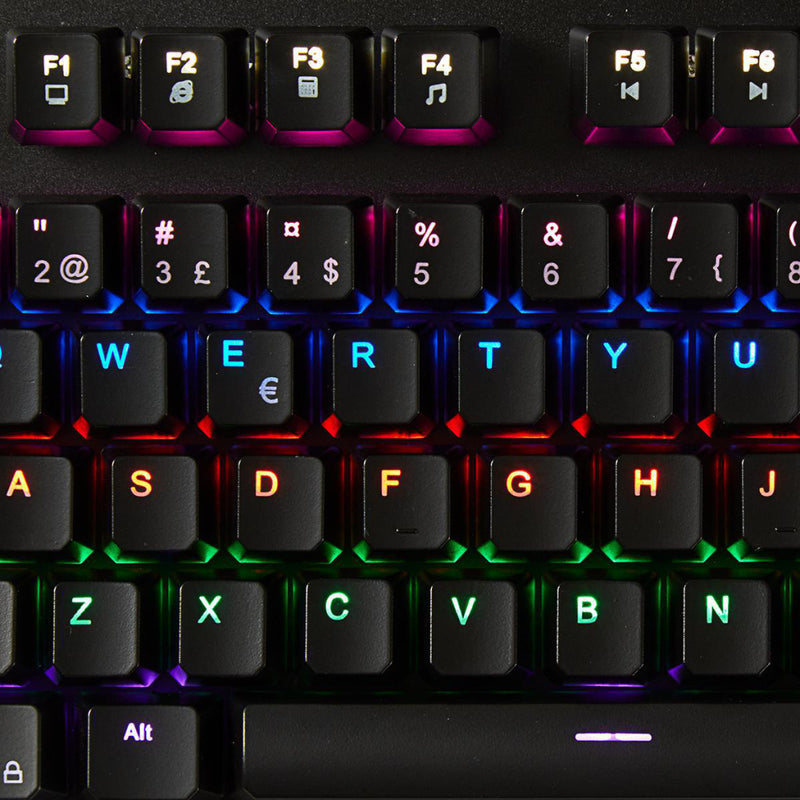Nedis GKBD400BKND Mechanisch Gamingtoetsenbord Rgb-verlichting Scandinavisch Metalen Design