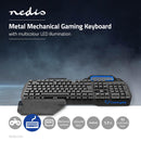 Nedis GKBD400BKND Mechanisch Gamingtoetsenbord Rgb-verlichting Scandinavisch Metalen Design