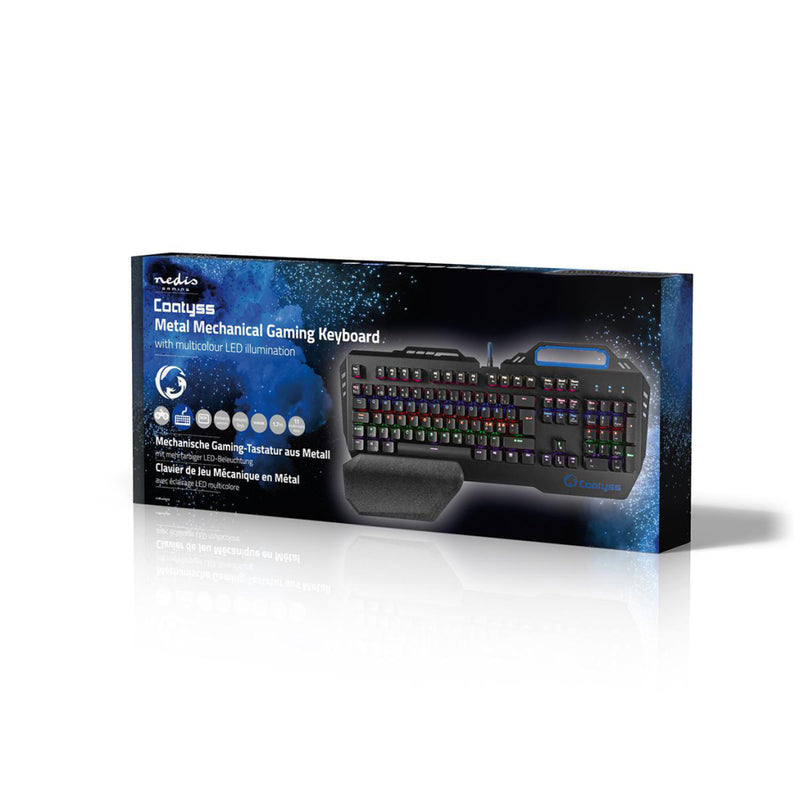 Nedis GKBD400BKND Mechanisch Gamingtoetsenbord Rgb-verlichting Scandinavisch Metalen Design