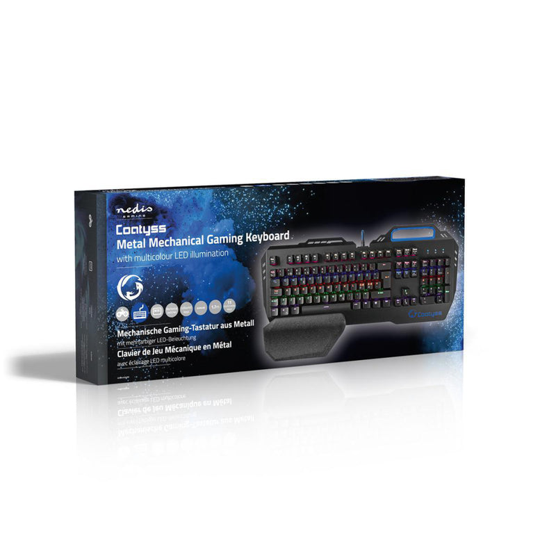 Nedis GKBD400BKND Mechanisch Gamingtoetsenbord Rgb-verlichting Scandinavisch Metalen Design
