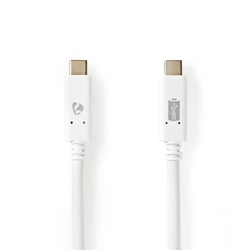 Nedis CCGW64750WT10 Usb 3.1-kabel (gen2) Usb-c&trade; Male - Usb-c&trade; Male 1,0 M Wit