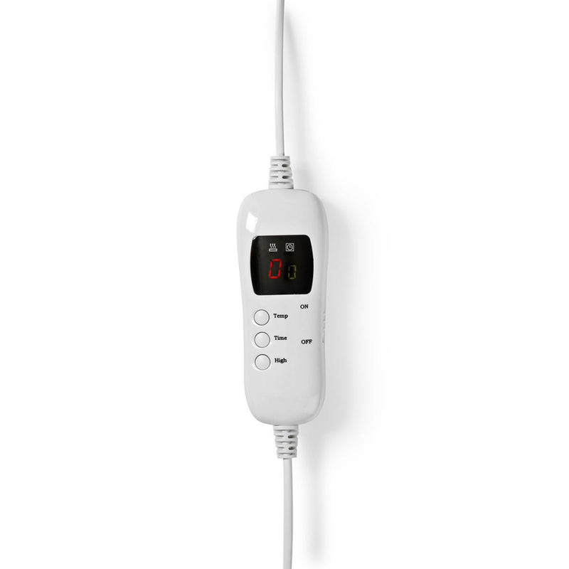 Nedis PEBL140CWT Elektrische Deken Bovendeken 180 X 130 Cm 9 Warmtestanden Indicatorlampje Overheat