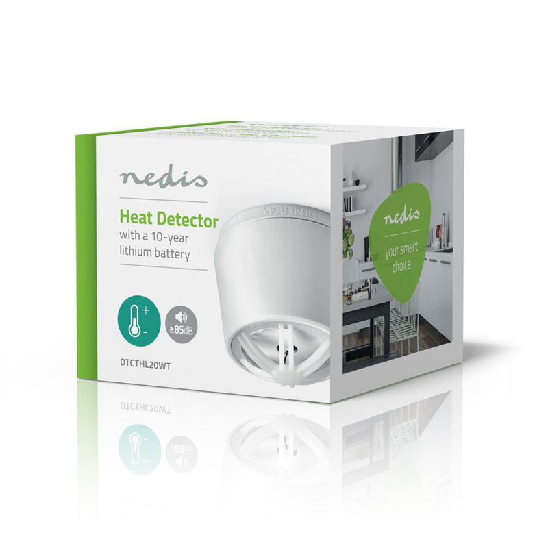 Nedis DTCTHL20WT Hittemelder Compact Design Levensduur 10 Jaar