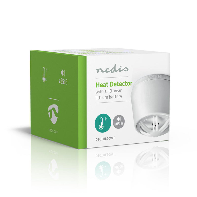 Nedis DTCTHL20WT Hittemelder Compact Design Levensduur 10 Jaar