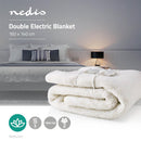 Nedis PEBL120CWT2 Elektrische Deken Onderdeken 160 X 140 Cm 3 Heat Settings Indicator Light Overhea