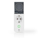 Nedis WIFIPO120FWT Wi-fi Smart Stekker Voor Buiten Spatwaterbestendig Ip44 Verbruiksmonitor Schuko