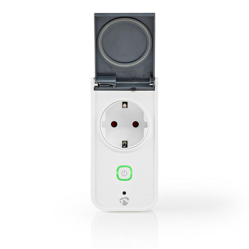 Nedis WIFIPO120FWT Wi-fi Smart Stekker Voor Buiten Spatwaterbestendig Ip44 Verbruiksmonitor Schuko