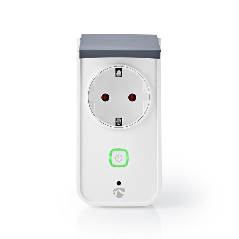 Nedis WIFIPO120FWT Wi-fi Smart Stekker Voor Buiten Spatwaterbestendig Ip44 Verbruiksmonitor Schuko