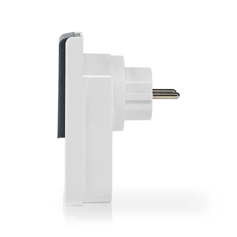 Nedis WIFIPO120FWT Wi-fi Smart Stekker Voor Buiten Spatwaterbestendig Ip44 Verbruiksmonitor Schuko