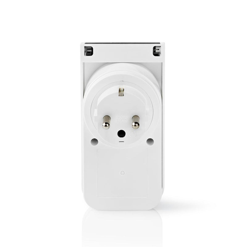 Nedis WIFIPO120FWT Wi-fi Smart Stekker Voor Buiten Spatwaterbestendig Ip44 Verbruiksmonitor Schuko