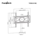Nedis TVSM2231BK Tv Mount Swivel Bolt-down Desktop 32 - 55&quot; Max. 50 Kg +/- 30&deg; Swivel Rang