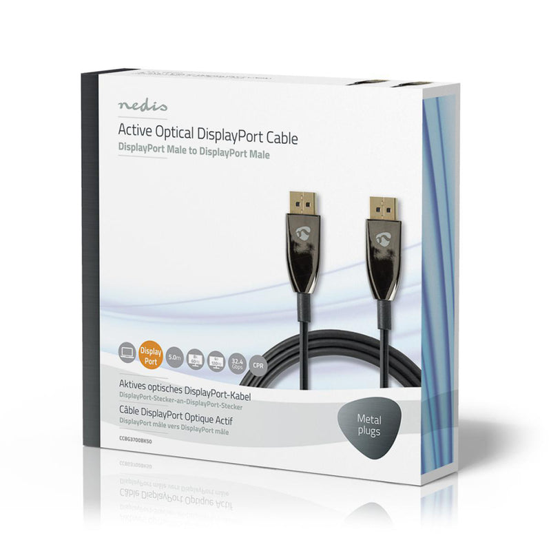 Nedis CCBG3700BK50 Displayport 1.4-kabel Aoc Displayport Male - Male 5,0 M Zwart