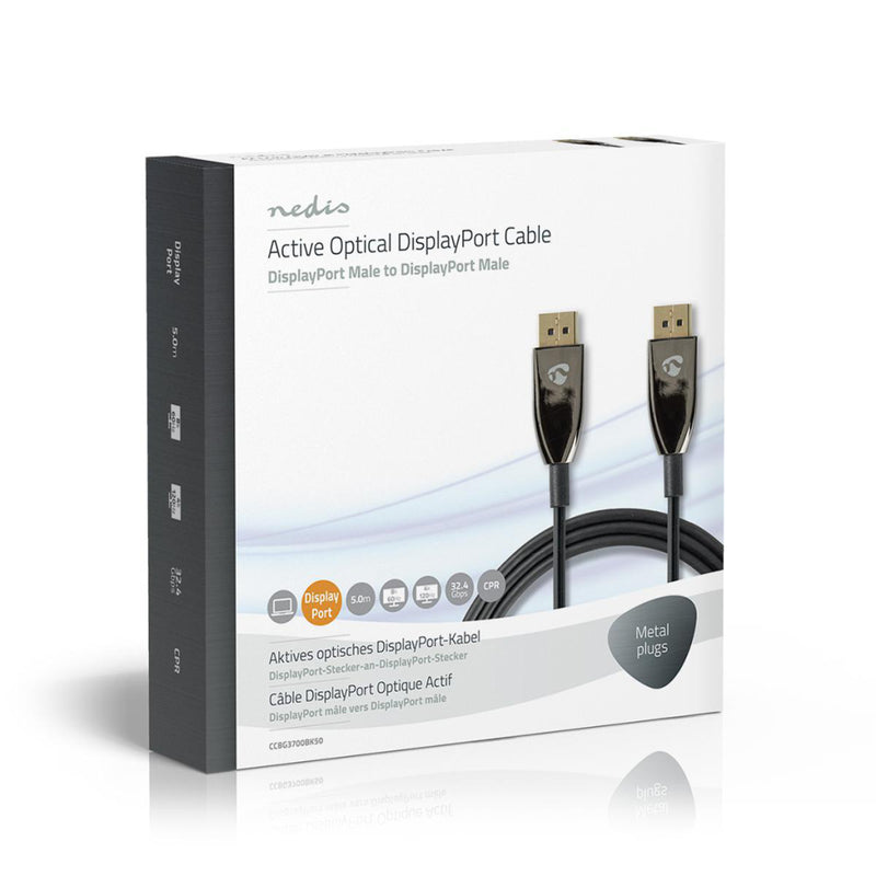 Nedis CCBG3700BK50 Displayport 1.4-kabel Aoc Displayport Male - Male 5,0 M Zwart