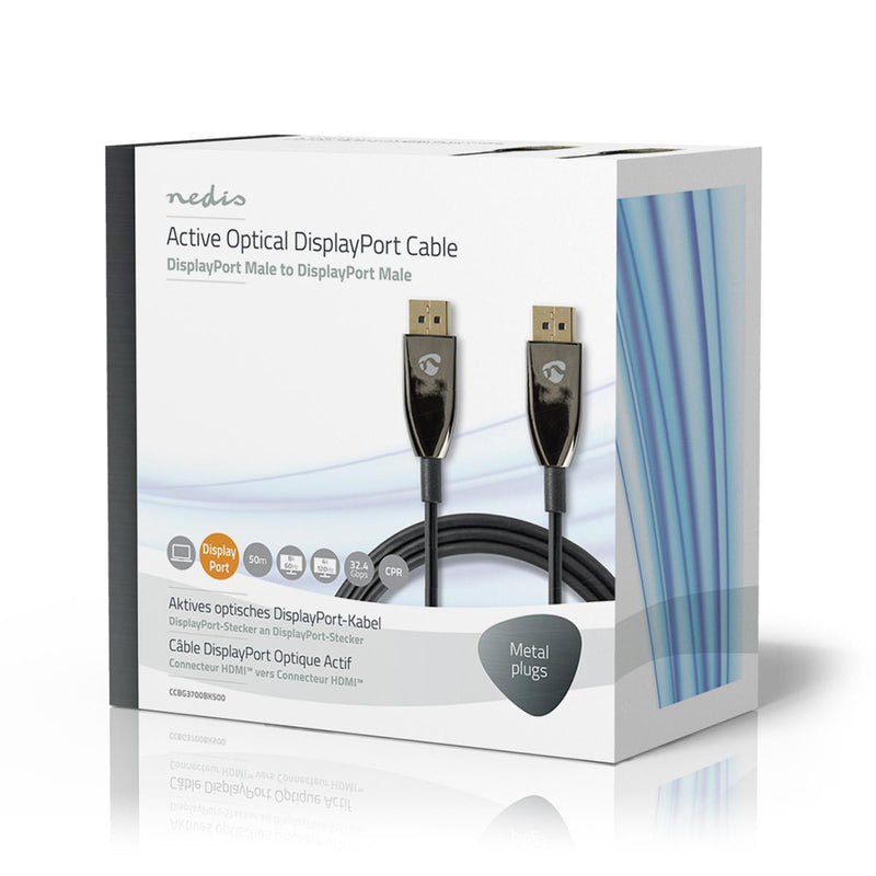 Nedis CCBG3700BK500 Displayport 1.4-kabel Aoc Displayport Male - Male 50,0 M Zwart