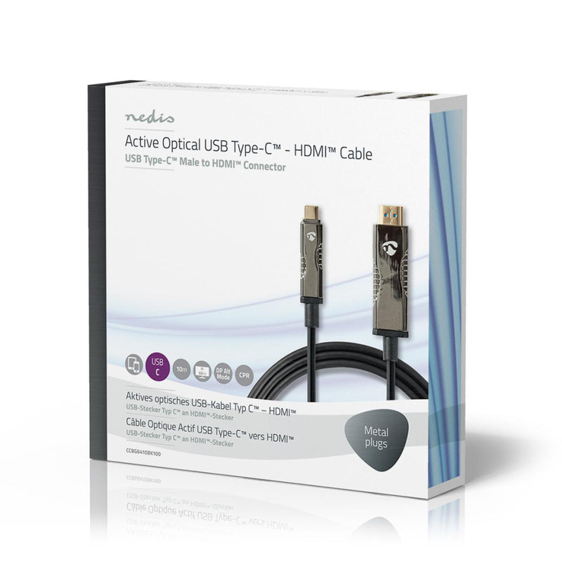 Nedis CCBG6410BK100 Usb Type-c&trade; Naar Hdmi&trade;-kabel Aoc Type-c&trade; Male - Hdmi&trade;-c