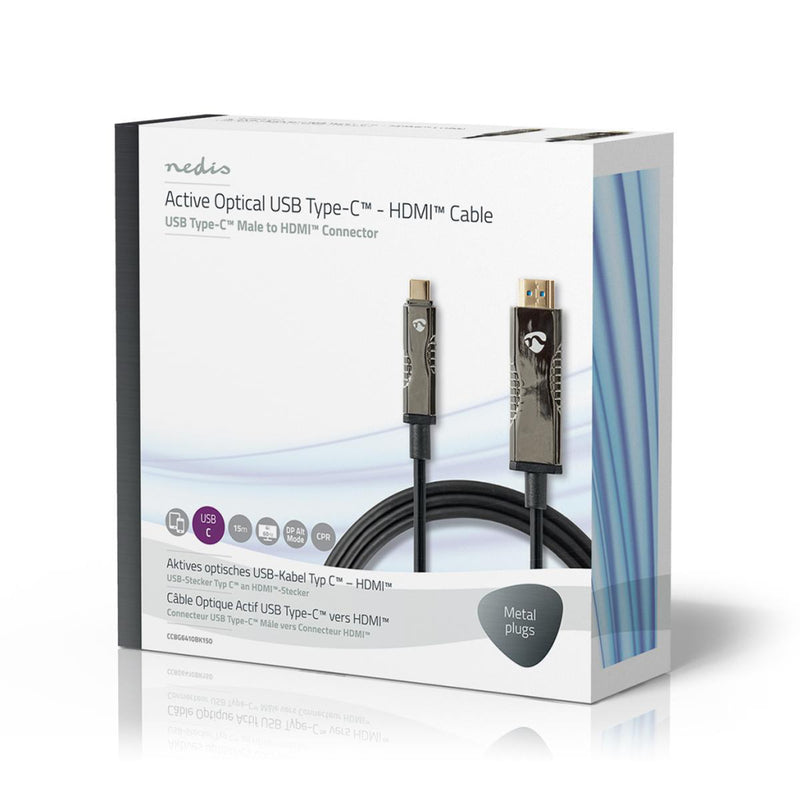 Nedis CCBG6410BK150 Usb Type-c&trade; Naar Hdmi&trade;-kabel Aoc Type-c&trade; Male - Hdmi&trade;-c