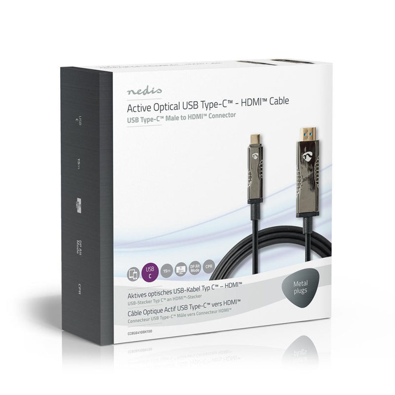 Nedis CCBG6410BK150 Usb Type-c&trade; Naar Hdmi&trade;-kabel Aoc Type-c&trade; Male - Hdmi&trade;-c