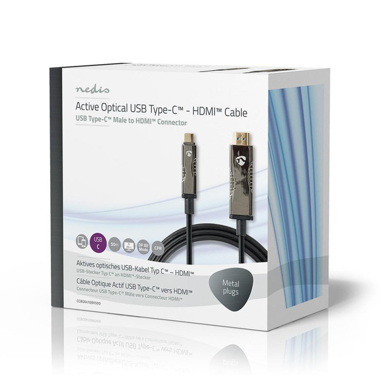 Nedis CCBG6410BK500 Usb Type-c&trade; Naar Hdmi&trade;-kabel Aoc Type-c&trade; Male - Hdmi&trade;-c