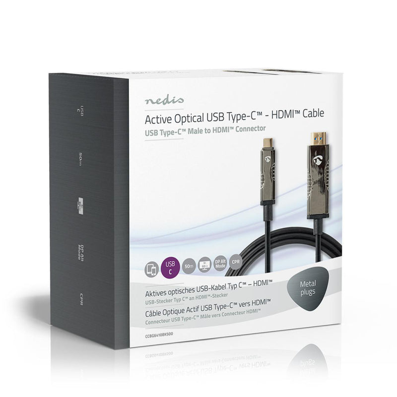 Nedis CCBG6410BK500 Usb Type-c&trade; Naar Hdmi&trade;-kabel Aoc Type-c&trade; Male - Hdmi&trade;-c