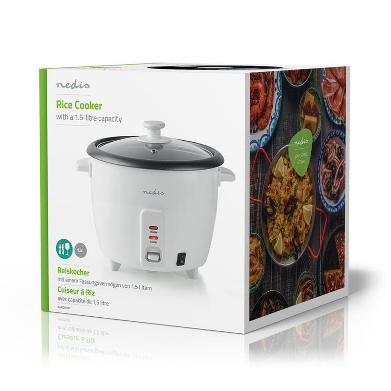 Nedis KARC15WT Rijstkoker 500 Watt 1,5 L Wit