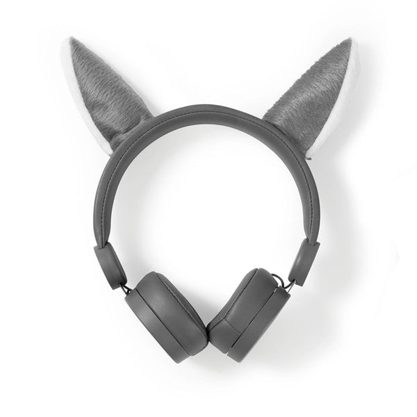 Nedis HPWD4000GY Bedrade Koptelefoon 1,2 M Ronde Kabel On-ear Afneembare Magnetische Oren Willy Wol