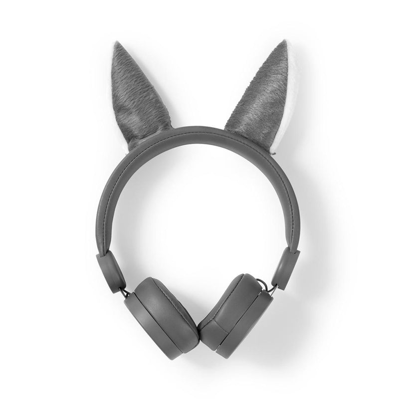 Nedis HPWD4000GY Bedrade Koptelefoon 1,2 M Ronde Kabel On-ear Afneembare Magnetische Oren Willy Wol
