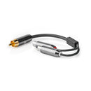 Nedis CATB24010GY02 Stereo-audiokabel Rca Male - 2x Rca Female Gun Metal Grey Gevlochten Kabel