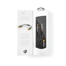 Nedis CATB24010GY02 Stereo-audiokabel Rca Male - 2x Rca Female Gun Metal Grey Gevlochten Kabel