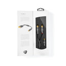 Nedis CATB24020GY02 Subwooferkabel 2x Rca Male - Rca Female Gun Metal Grey Gevlochten Kabel