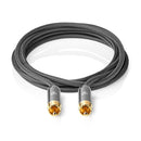Nedis CATB24170GY20 Digitale Audiokabel Rca Male - Rca Male Gun Metal Grey Gevlochten Kabel