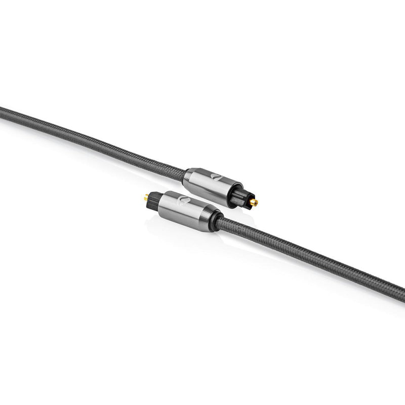 Nedis CATB25000GY10 Digitale Audiokabel Toslink Male - Toslink Male Gun Metal Grey Gevlochten Kabel