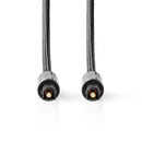 Nedis CATB25000GY20 Digitale Audiokabel Toslink Male - Toslink Male Gun Metal Grey Gevlochten Kabel