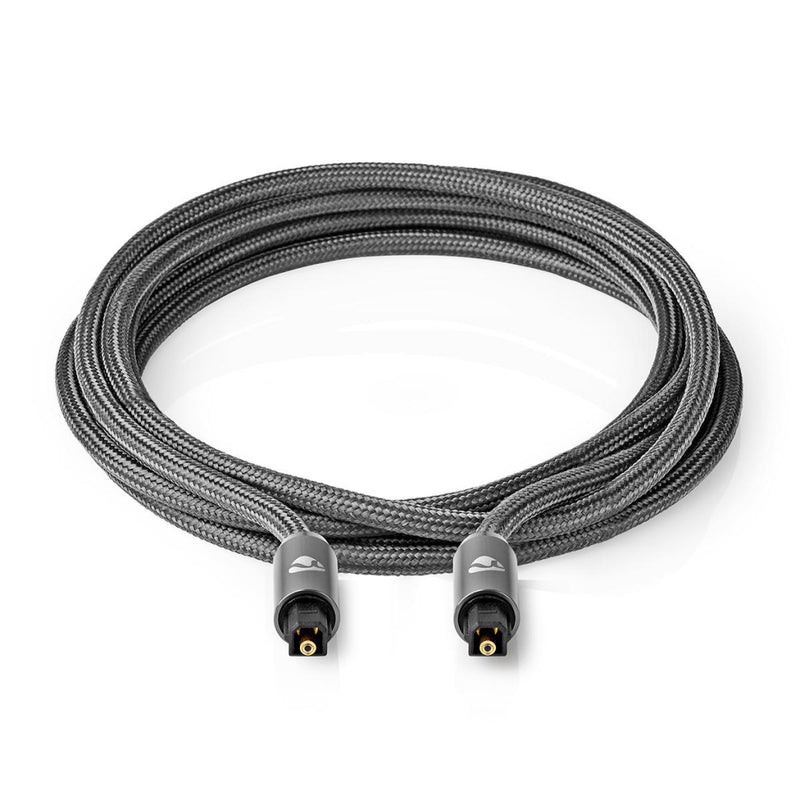 Nedis CATB25000GY30 Digitale Audiokabel Toslink Male - Toslink Male Gun Metal Grey Gevlochten Kabel