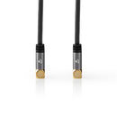 Nedis CSTB40015WT20 Coaxkabel 100 Db Iec (coax) Male - Iec (coax) Female Gun Metal Grey Gevlochten