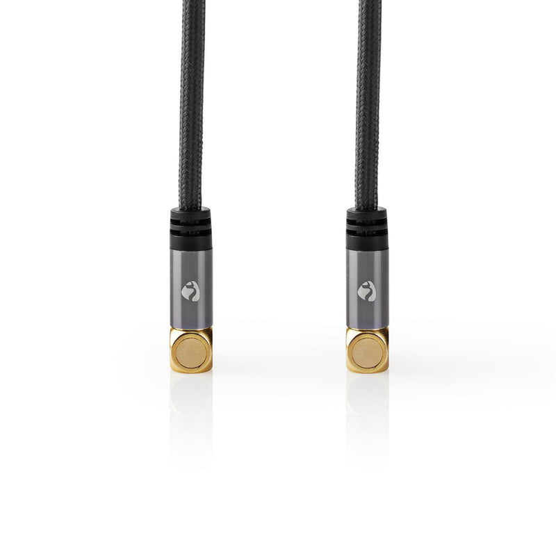 Nedis CSTB40015WT20 Coaxkabel 100 Db Iec (coax) Male - Iec (coax) Female Gun Metal Grey Gevlochten