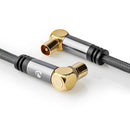 Nedis CSTB40015WT20 Coaxkabel 100 Db Iec (coax) Male - Iec (coax) Female Gun Metal Grey Gevlochten