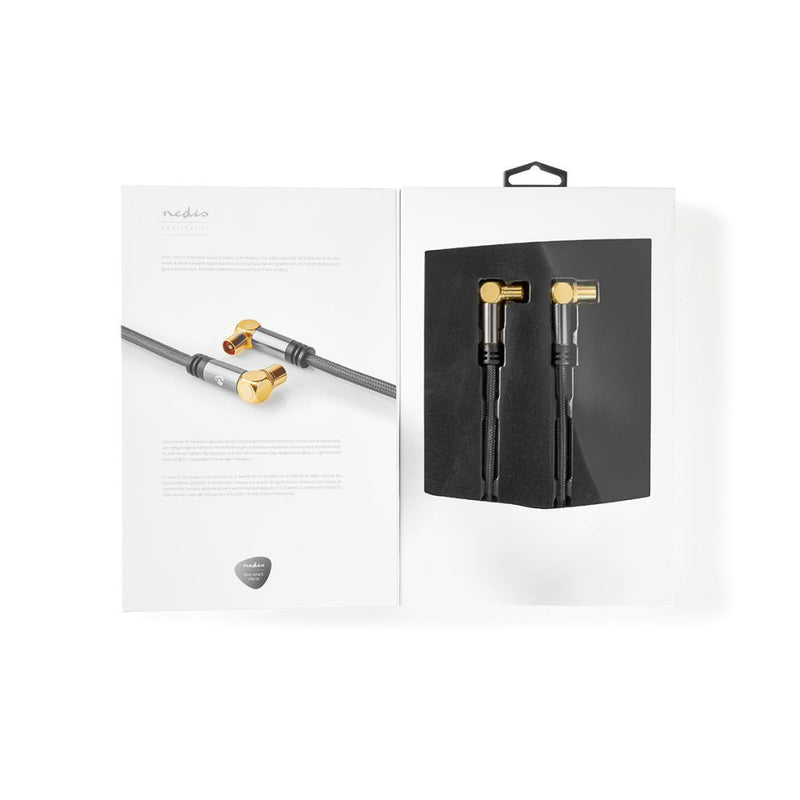 Nedis CSTB40015WT20 Coaxkabel 100 Db Iec (coax) Male - Iec (coax) Female Gun Metal Grey Gevlochten