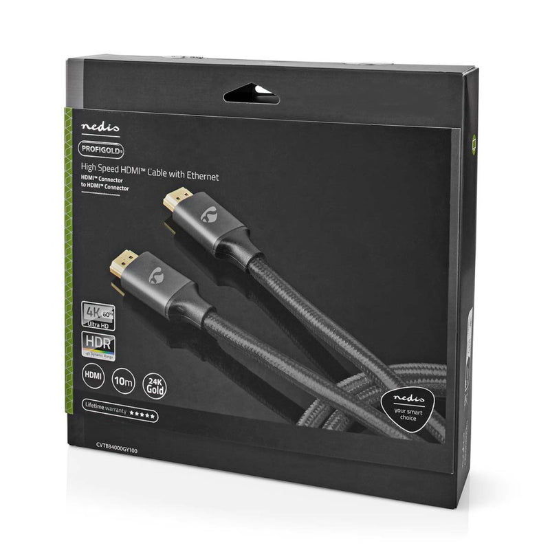 Nedis CVTB34000GY100 High Speed ??hdmi&trade;-kabel Met Ethernet Hdmi&trade; Connector Hdmi&trade;