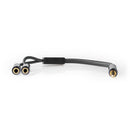 Nedis CATB22100GY02 Stereo-audiokabel 3,5 Mm Male 2x 3,5 Mm Female Verguld 0.20 M Rond Grijs / Gun