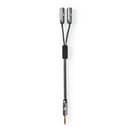 Nedis CATB22100GY02 Stereo-audiokabel 3,5 Mm Male 2x 3,5 Mm Female Verguld 0.20 M Rond Grijs / Gun