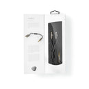 Nedis CATB22100GY02 Stereo-audiokabel 3,5 Mm Male 2x 3,5 Mm Female Verguld 0.20 M Rond Grijs / Gun